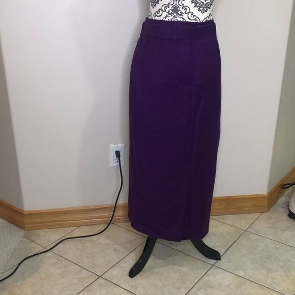 Louben long skirt 100% wool vintage size 8 - Picture 3 of 13